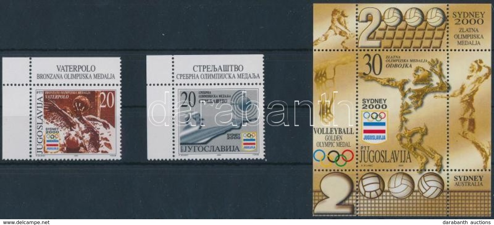 ** 2000 Olimpia Sydney érmesei ívsarki Sor Mi 2989-2990 + Blokk 50 - Altri & Non Classificati