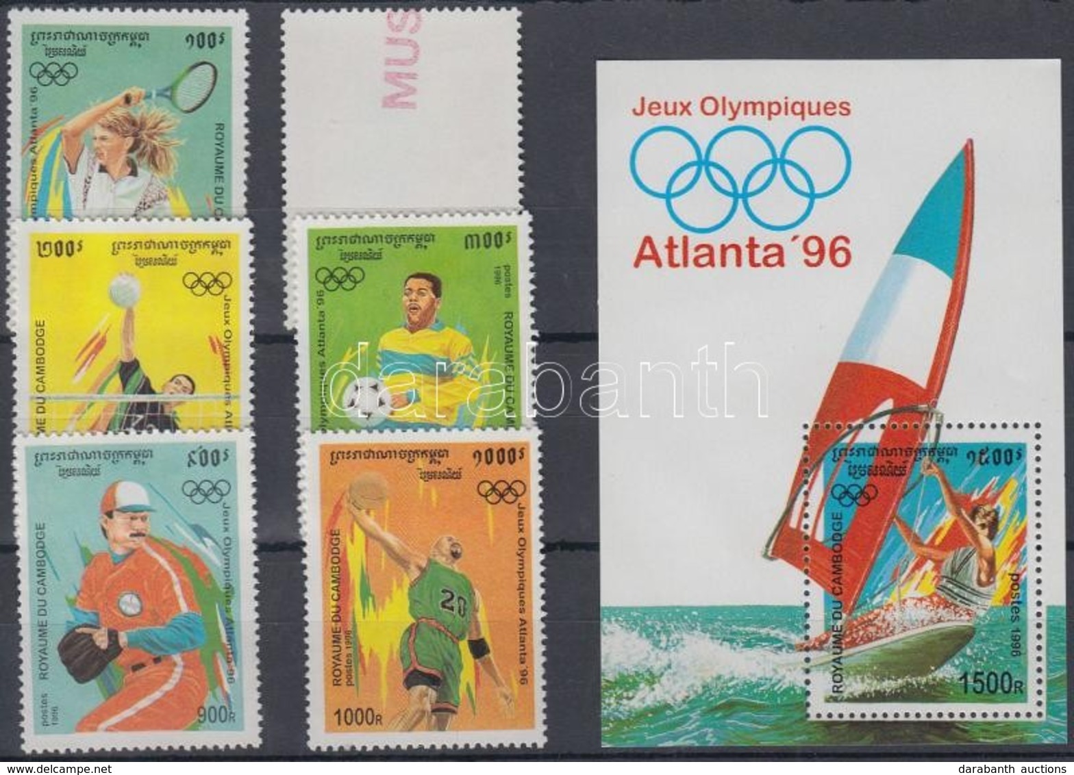 ** 1996 Nyári Olimpia, Atlanta Sor Mi 1555-1560 + Blokk 217 MINTA - Altri & Non Classificati