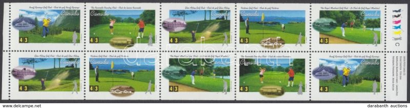 ** 1995 100 éves A Kanadai Királyi Golf Egyesület Bélyegfüzetlap Mi H-Blatt 199 (1477-1481) - Autres & Non Classés