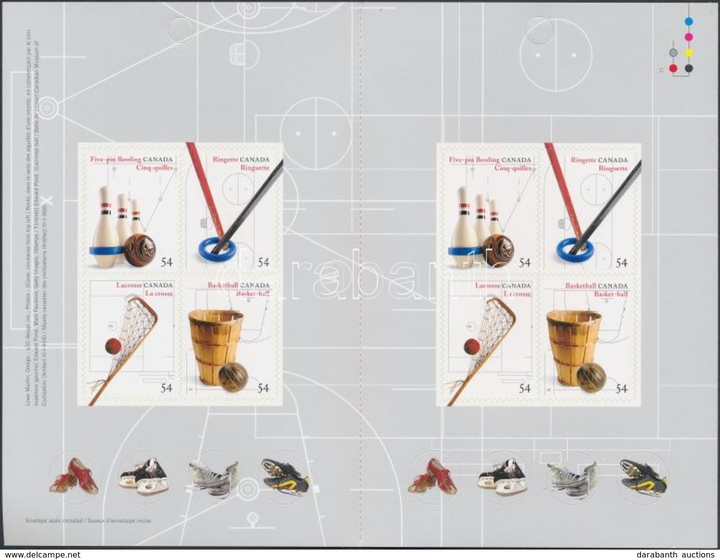 ** 2009 Kanadai Sportok öntapadós Bélyegfüzet Mi MH 0-376 (2571-2574) - Otros & Sin Clasificación