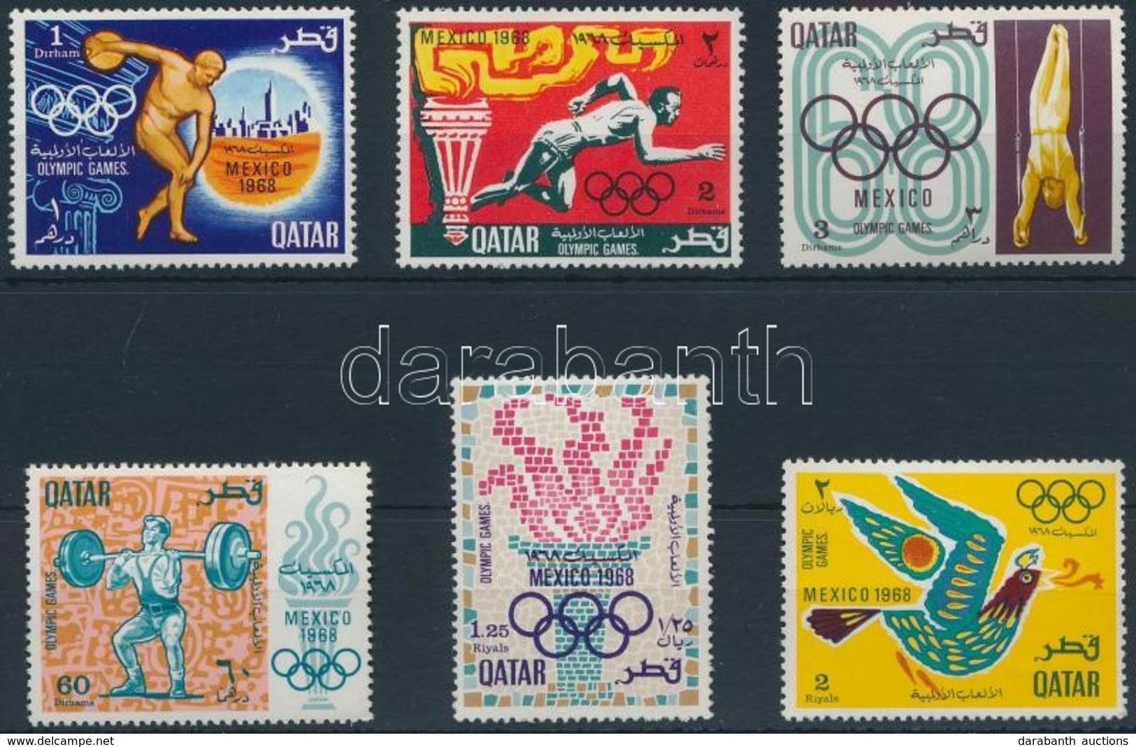 ** 1968 Nyári Olimpia Sor Mi 361-366 - Autres & Non Classés