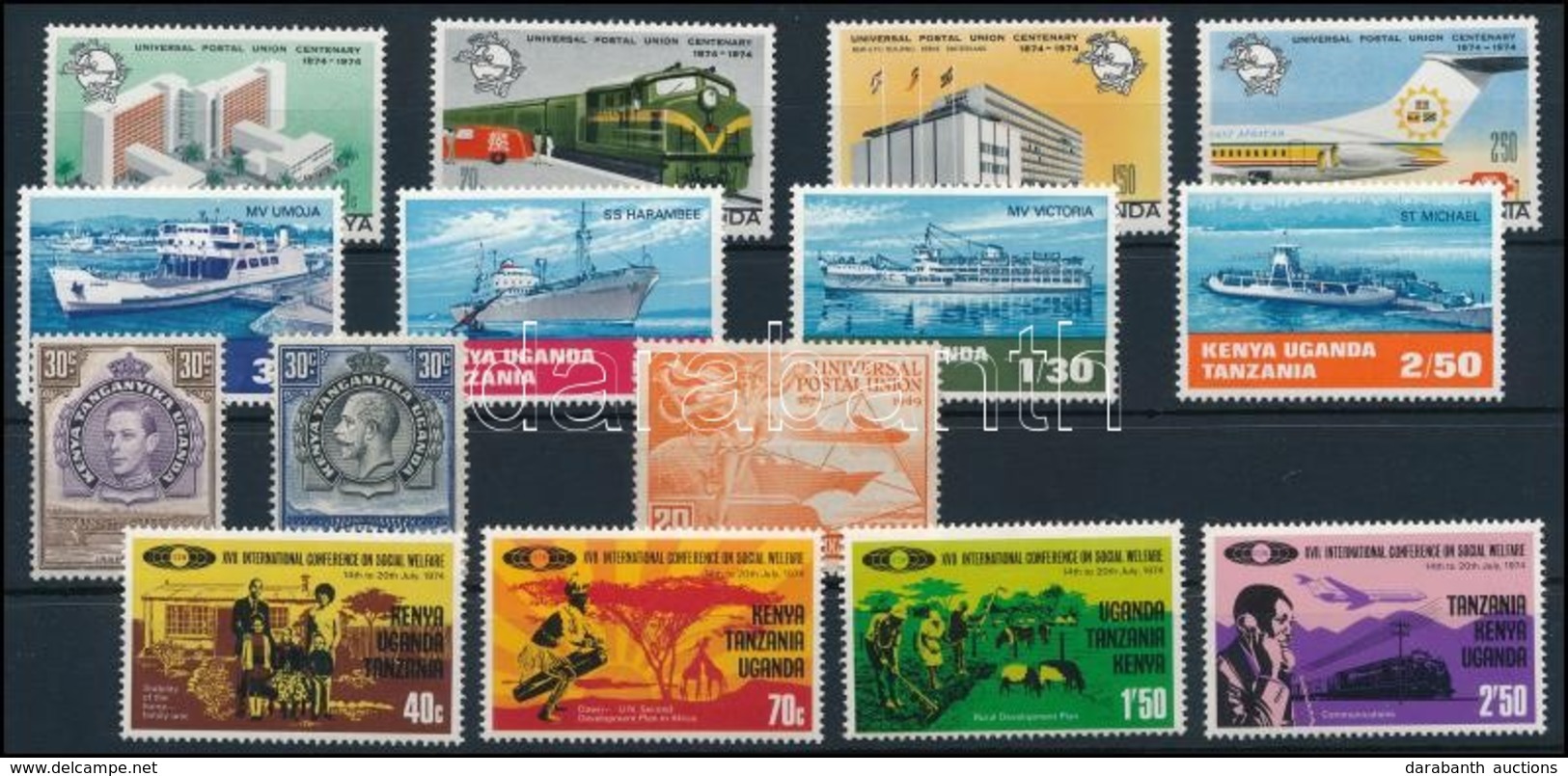 ** 1935-1974 UPU, Hajók, V. György Kis összeállítás,
1935-1974 UPU, Ships, George V. 15 Stamps - Autres & Non Classés