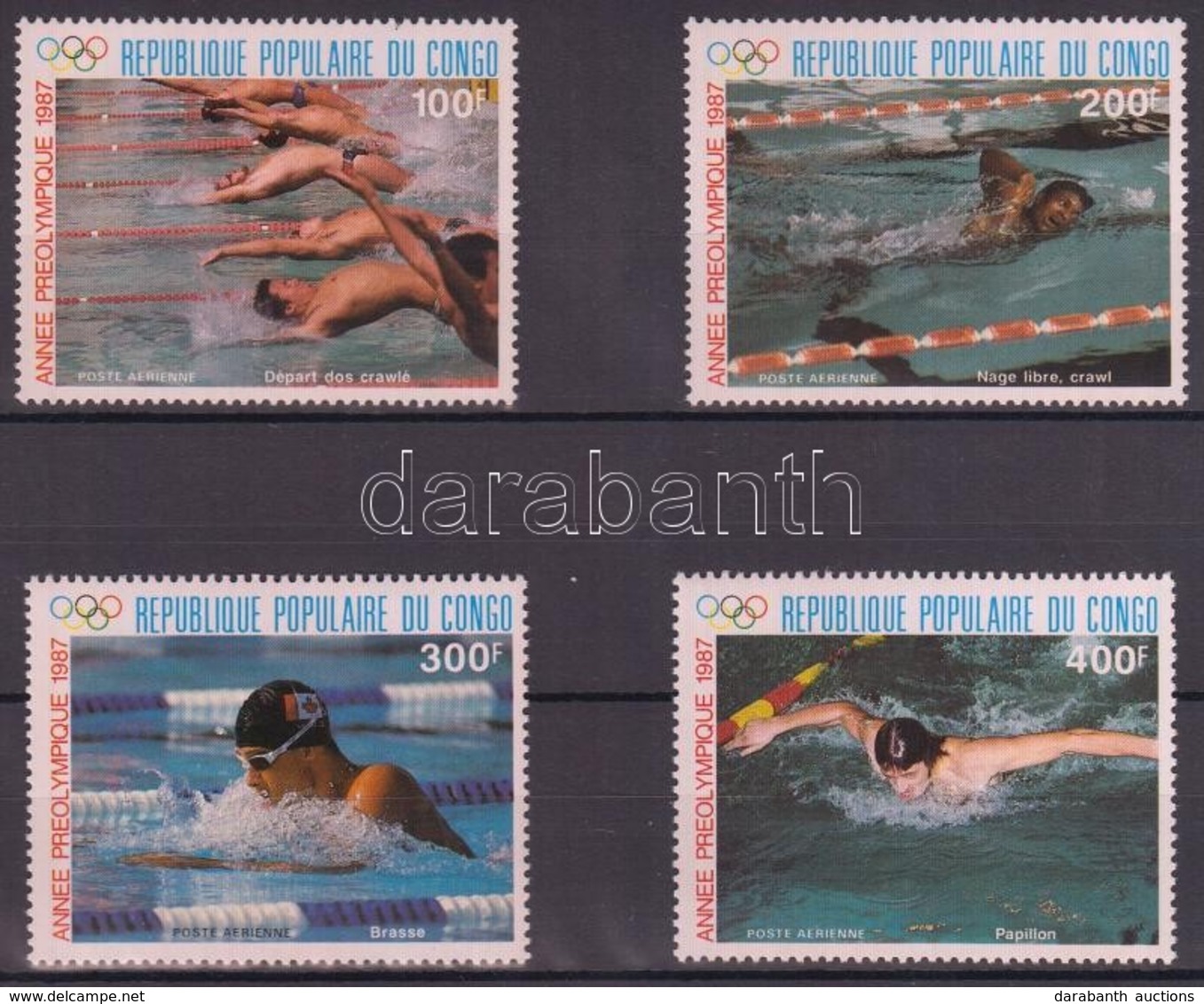 ** 1987 Előolimpia: Úszás Sor Mi 1076-1079 - Autres & Non Classés