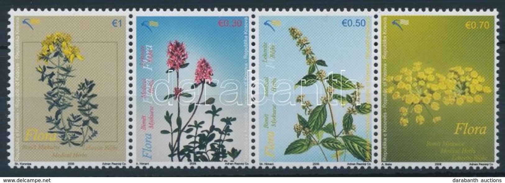 ** 2008 Virág Négyescsík,
Flowers Stripe Of 4
Mi 111-114 - Altri & Non Classificati