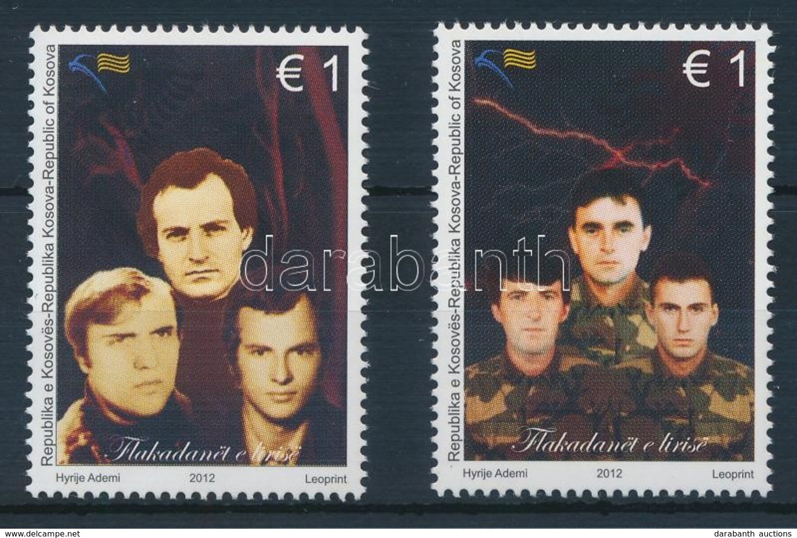 ** 2012 Koszovó Szabadságharcosai Sor,
Freedom Fighters In Kosovo Set
Mi 213-214 - Autres & Non Classés