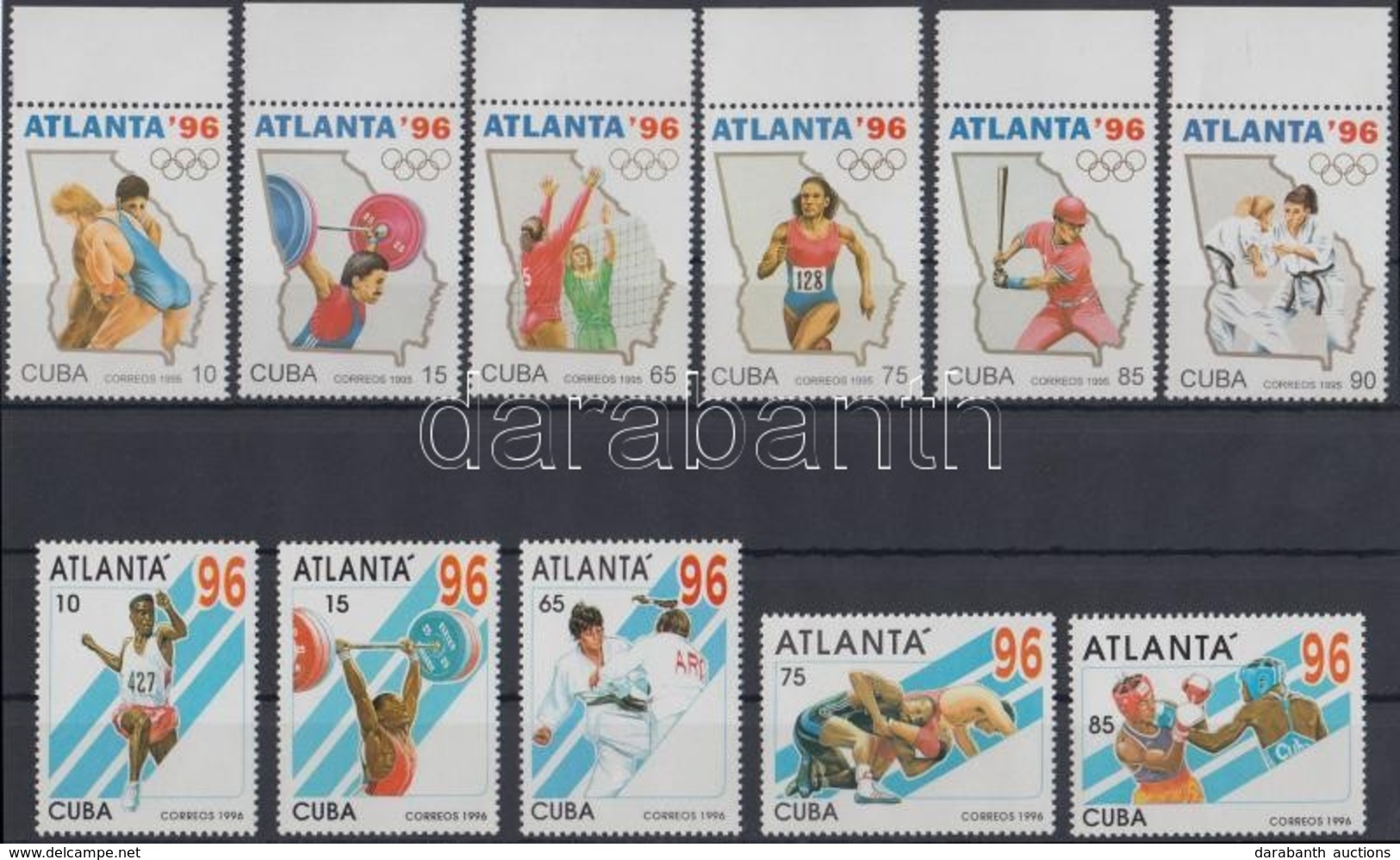 ** 1995-1996 Atlantai Nyári Olimpia Sorok Mi 3842-3847 + 3899-3903 - Altri & Non Classificati