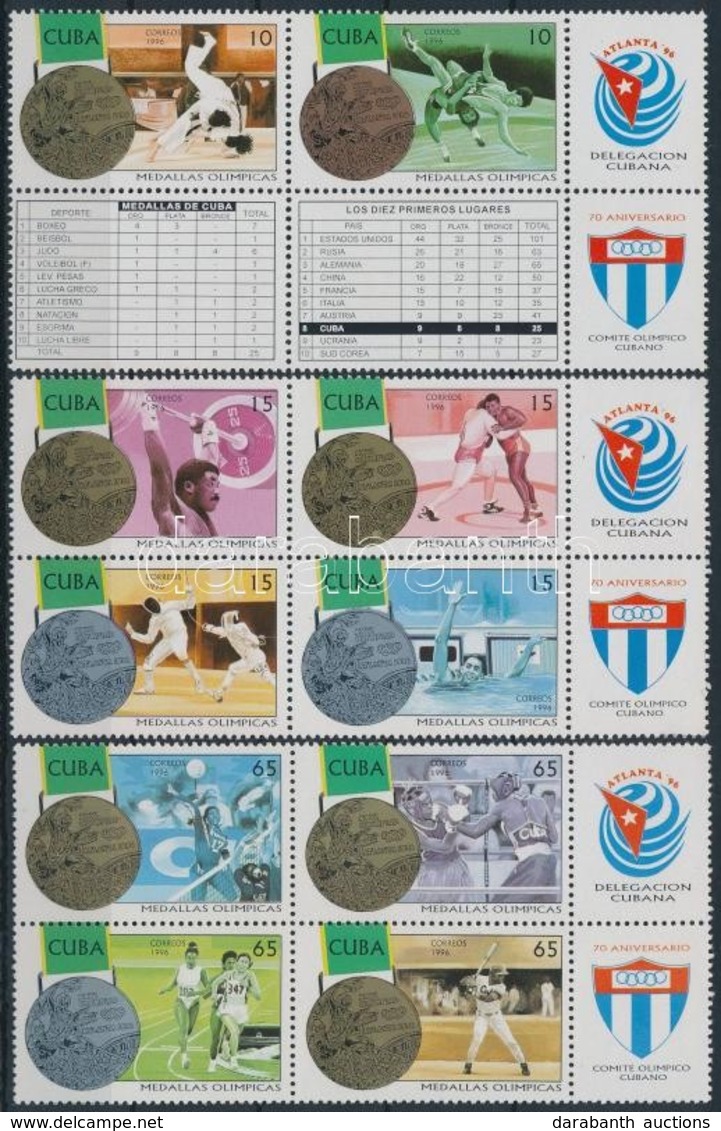 ** 1996 Olimpiai érmesek Sor 3 Hatostömbben Mi 3966-3975 - Altri & Non Classificati