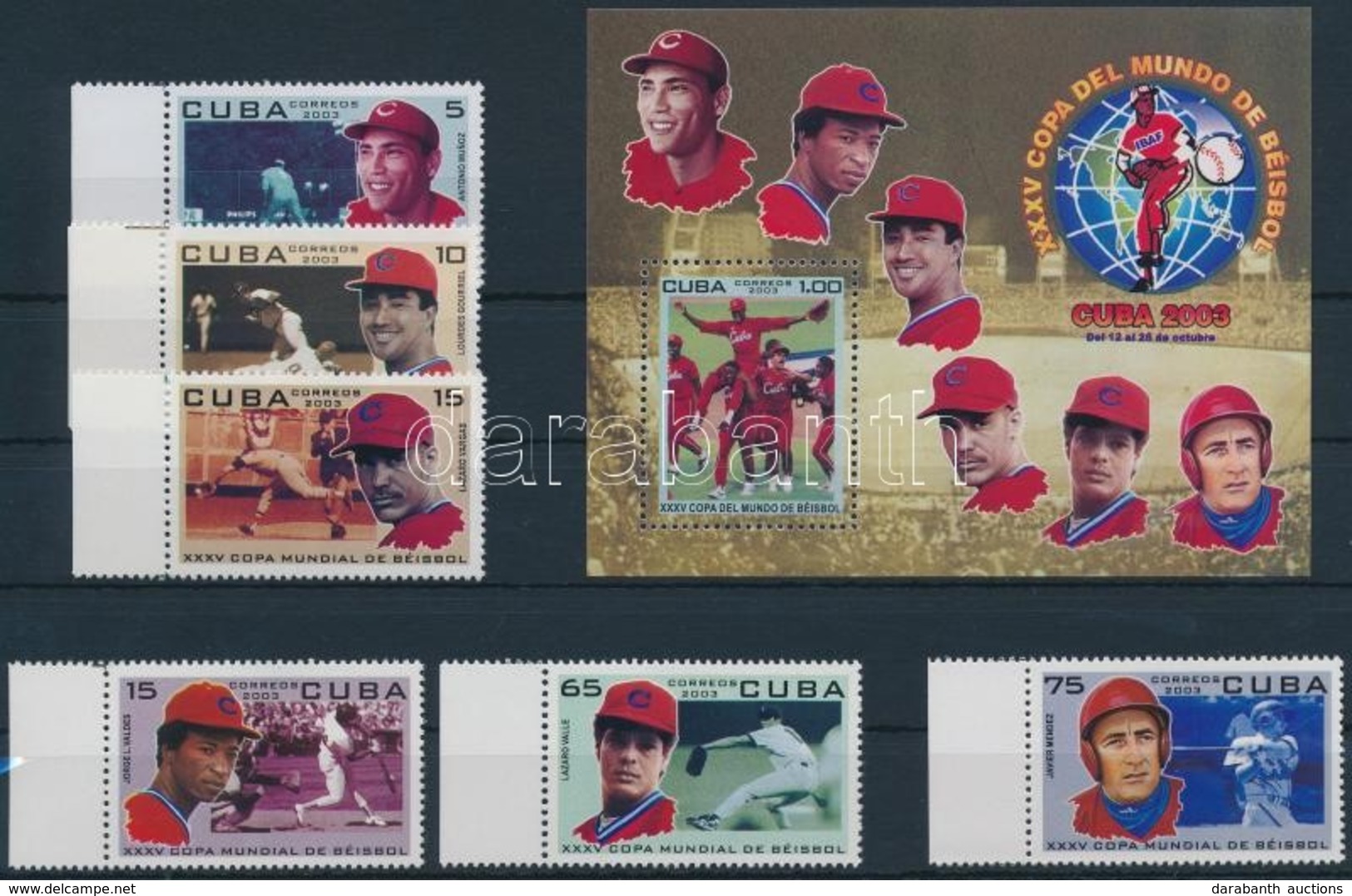 ** 2003 Baseball VB. ívszéli Sor Mi 4559-4564 + Blokk 186 - Autres & Non Classés