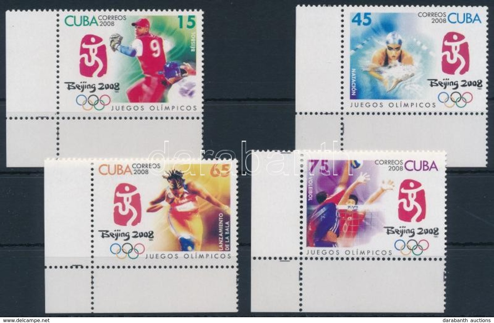 ** 2008 Nyári Olimpia ívsarki Sor Mi 5025-5028 - Autres & Non Classés