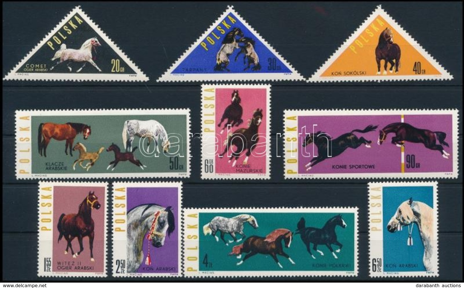 ** 1963 Lovak Sor,
Horses Set
Mi 1447 - 1456 - Sonstige & Ohne Zuordnung
