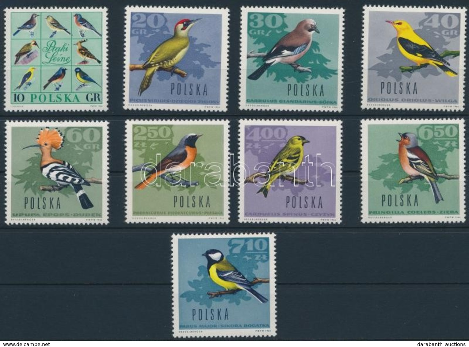 ** 1966 Madarak Sor,
Birds Set
Mi 1718 - 1726 - Autres & Non Classés