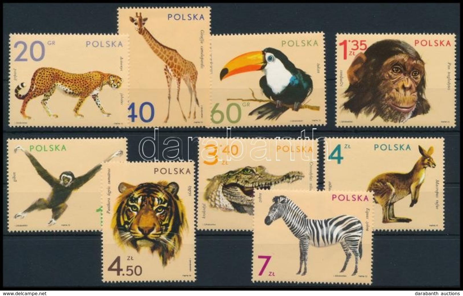 ** 1972 Állatok Sor,
Animals Set
Mi 2162 - 2170 - Autres & Non Classés