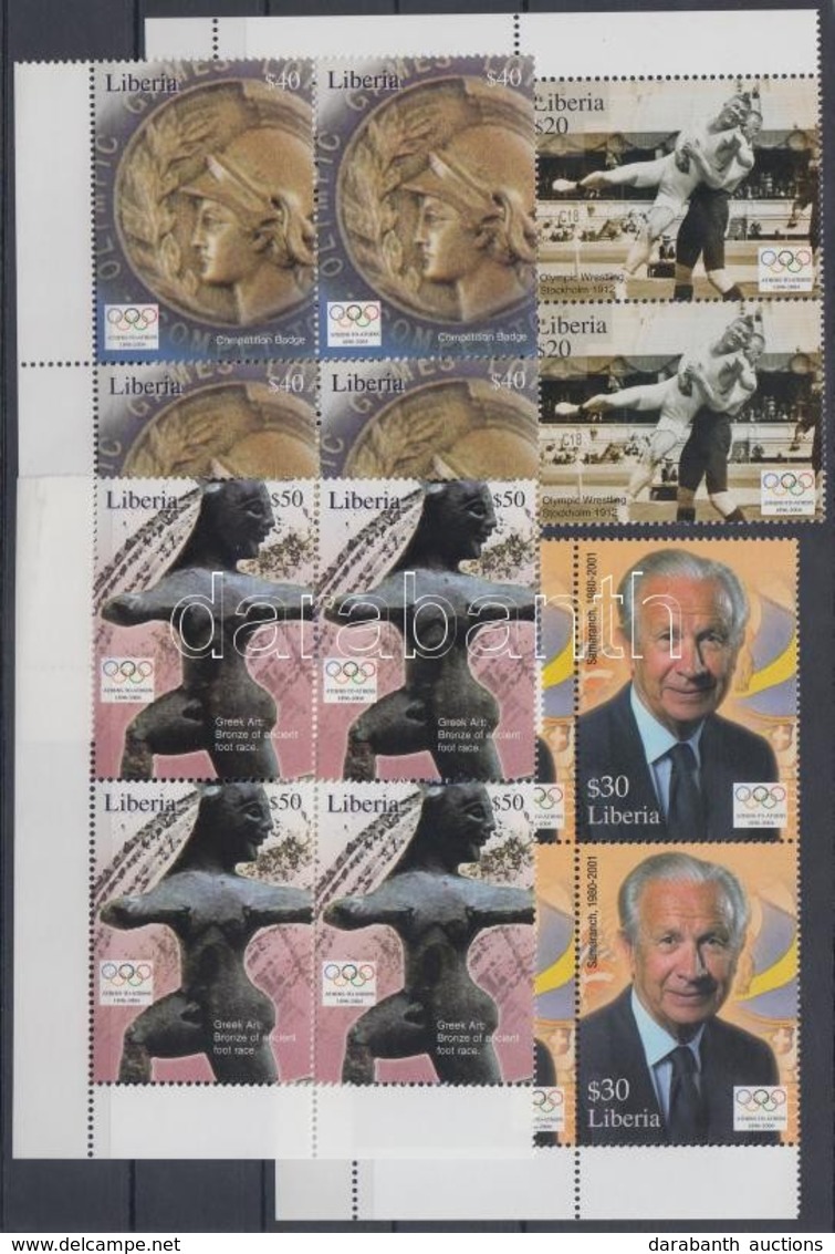 ** 2004 Olimpia Athén ívsarki Négyestömb Sor Mi 4931-4934 - Autres & Non Classés