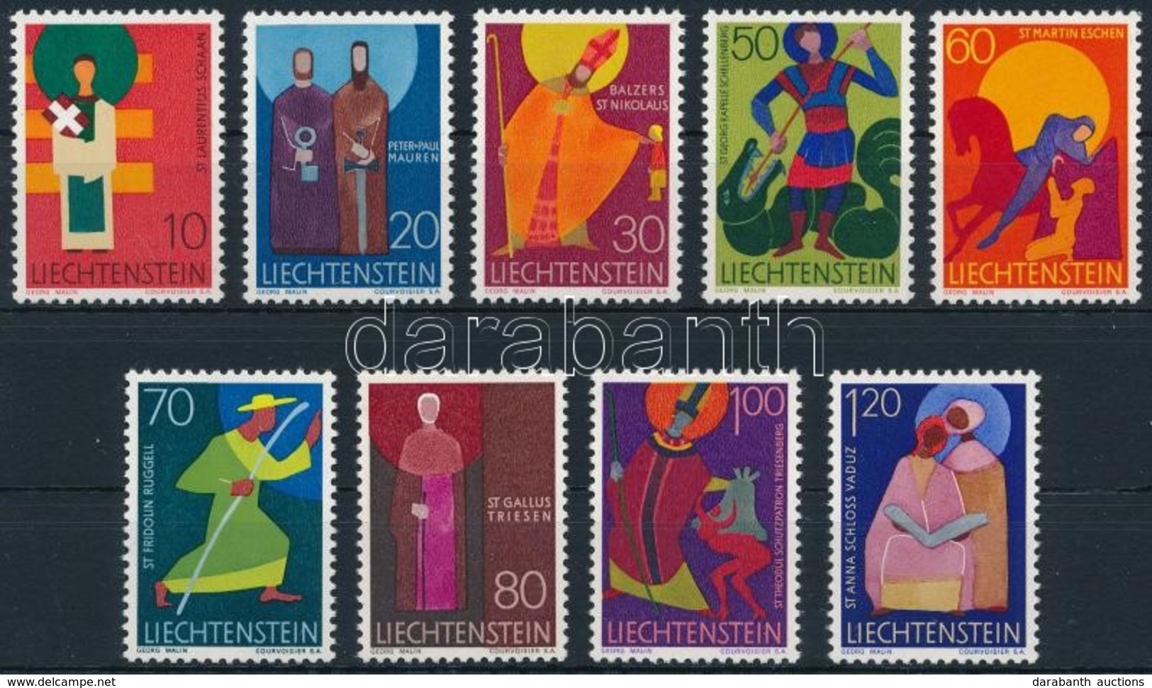 ** 1967 Templomi Védőszentek Sor Mi 486-494 - Altri & Non Classificati