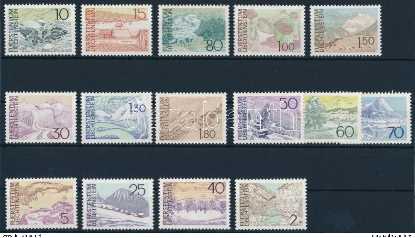 ** 1972-1973 Tájak Sorok Mi 573-577, 581-583, 584-586, 596-599 - Altri & Non Classificati