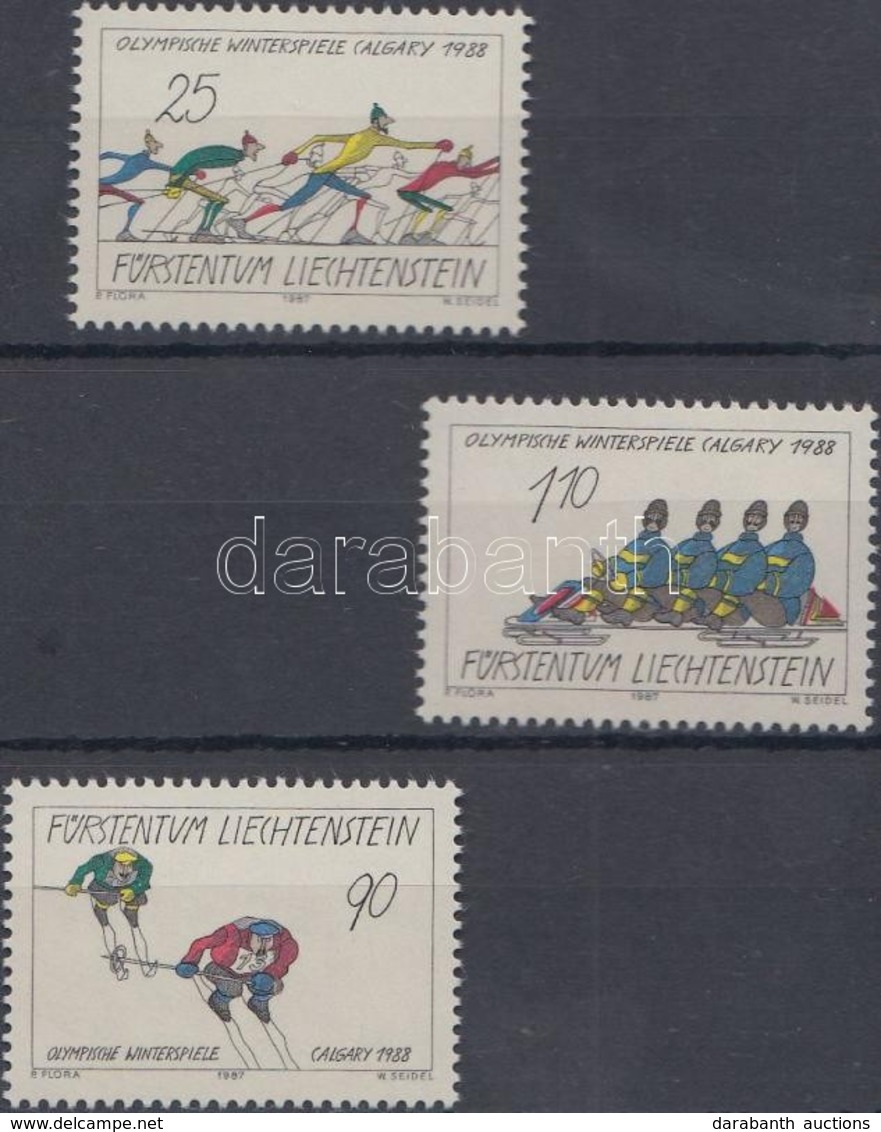 ** 1987 Téli Olimpia Sor Mi 934-936 + FDC-n - Autres & Non Classés