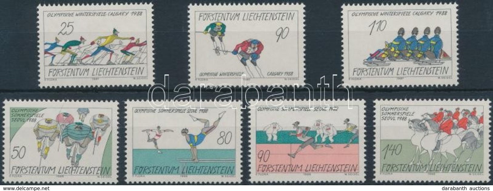 ** 1987-1988 Olimpiai Játékok Sorok Mi 934-936, 947-950 - Altri & Non Classificati