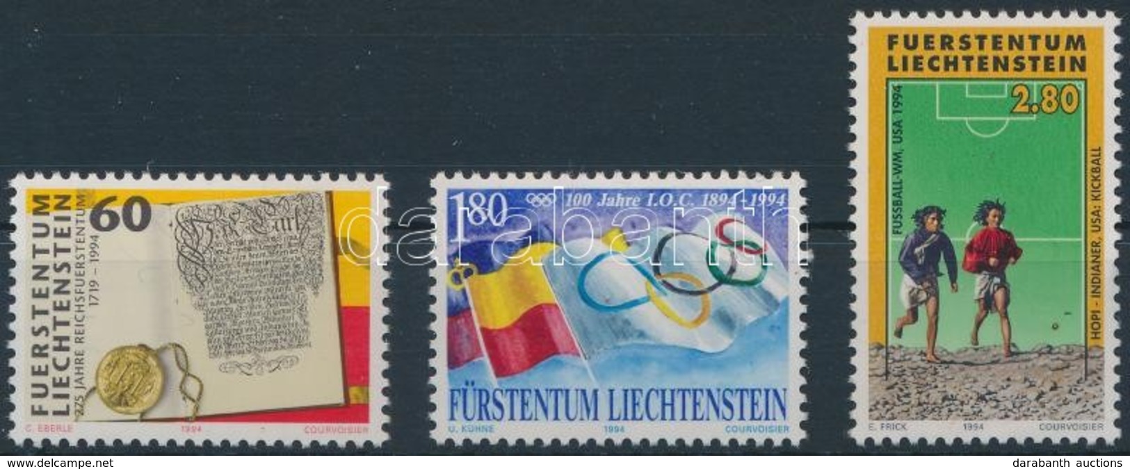 ** 1994 Évfordulók és Események: 100 éves A Nemzetközi Olimpiai Bizottság Sor Mi 1081-1083 - Altri & Non Classificati