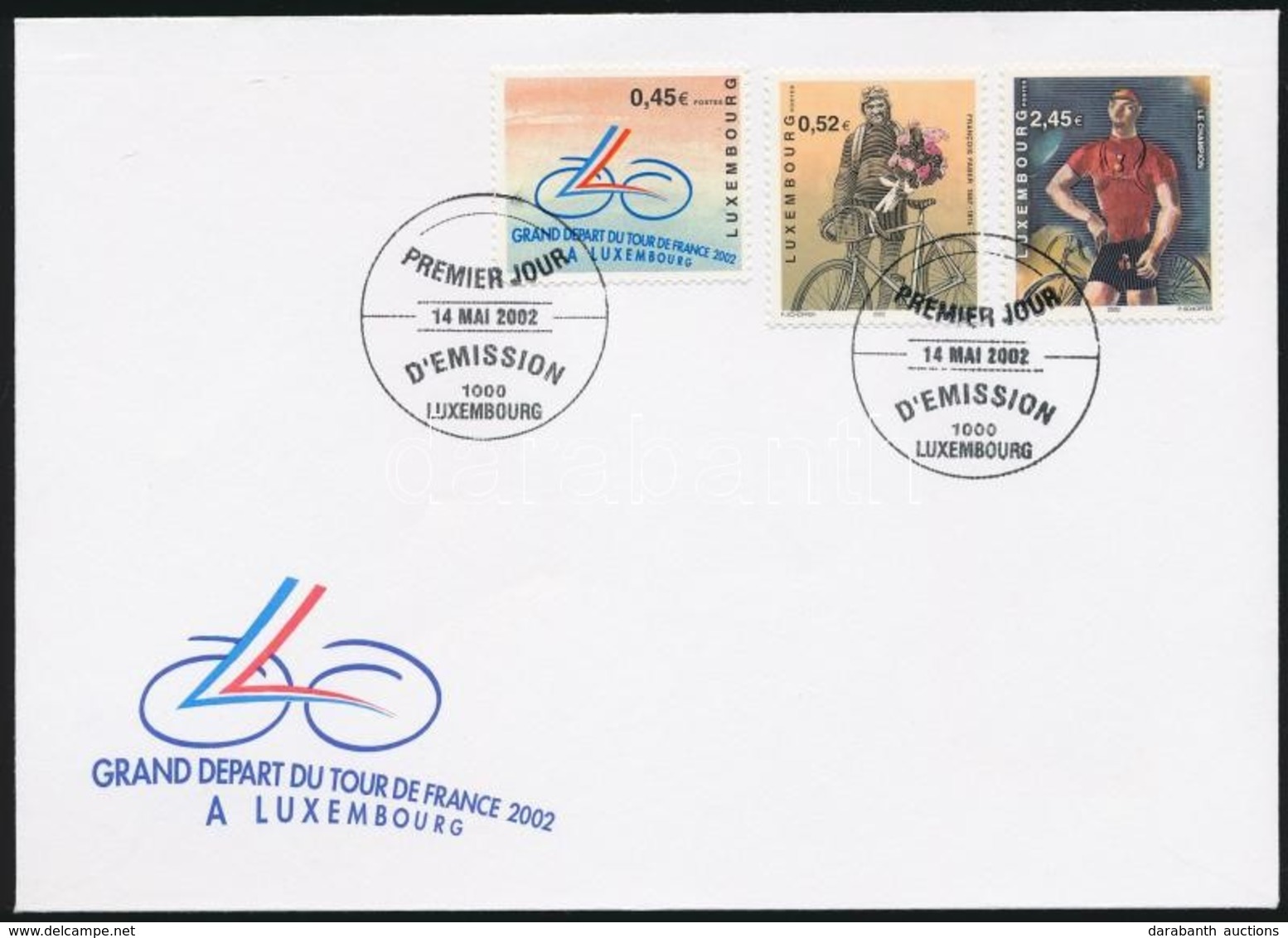 2002 Tour De France Sor Mi 1574-1576 FDC-n - Altri & Non Classificati