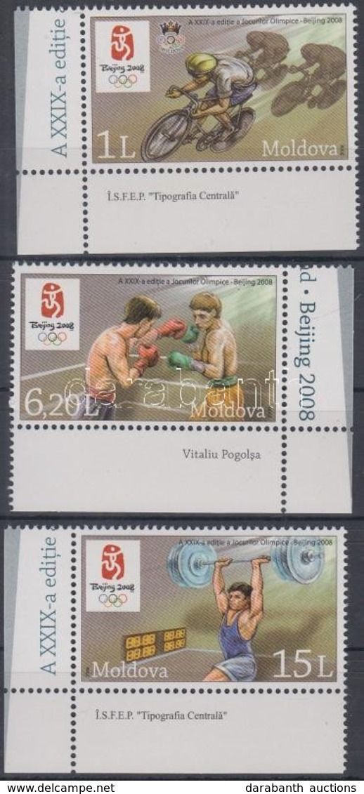 ** 2008 Nyári Olimpia, Peking ívsarki Sor Mi 608-610 - Autres & Non Classés