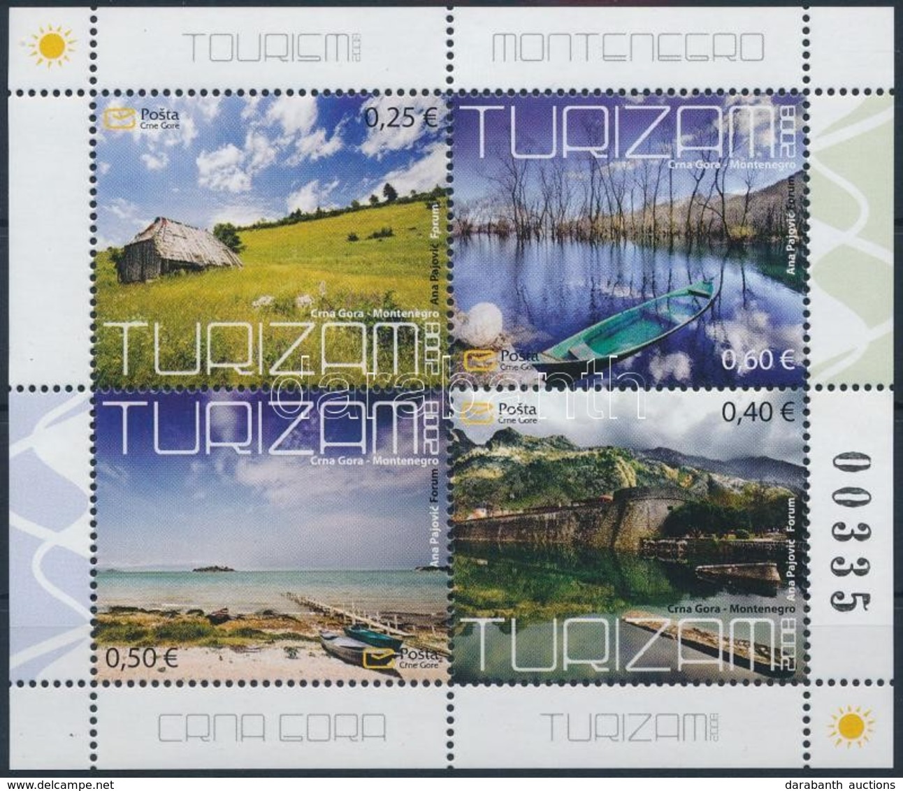 ** 2008 Turizmus Kisív,
Tourism Minisheet
Mi 172-175 - Autres & Non Classés