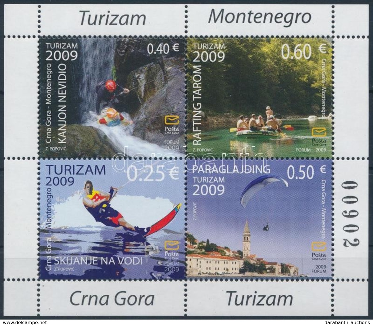 ** 2009 Turizmus Kisív,
Tourism Minisheet
Mi 210-213 - Autres & Non Classés