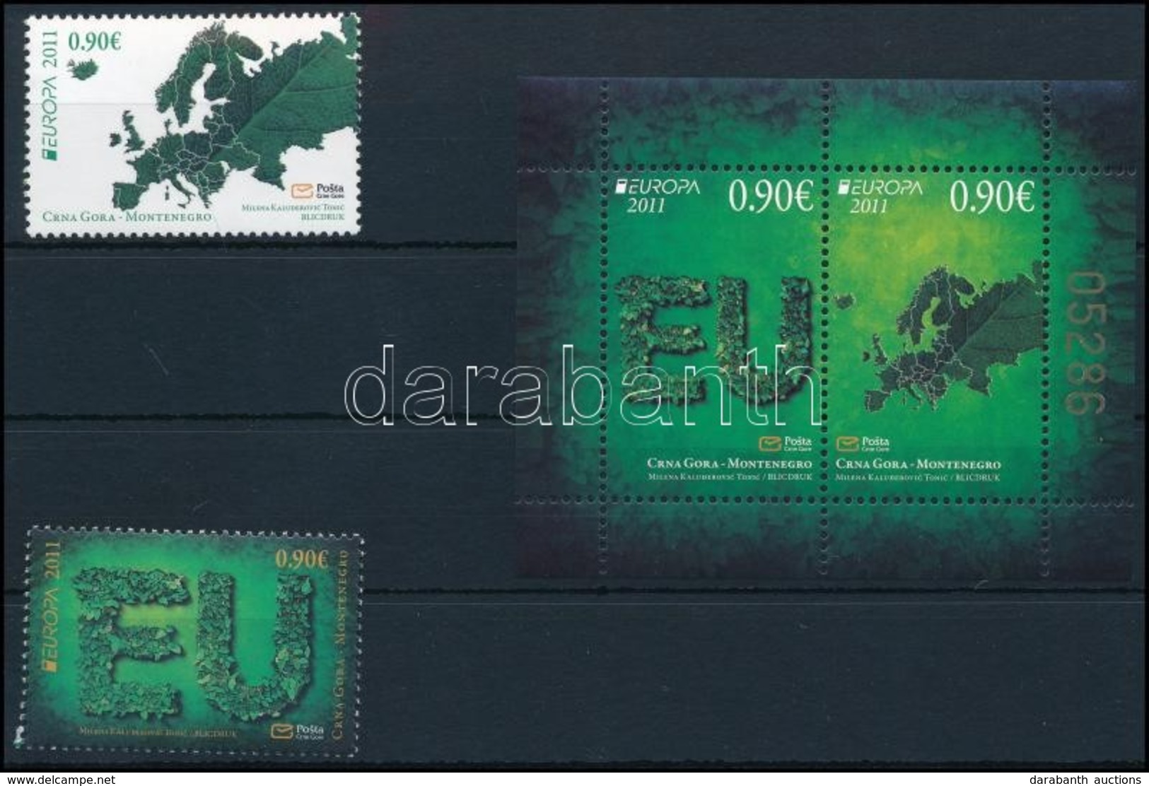 ** 2011 Europa CEPT Sor + Blokk,
Europa CEPT Set + Block
Mi 264-265 + 10 - Autres & Non Classés