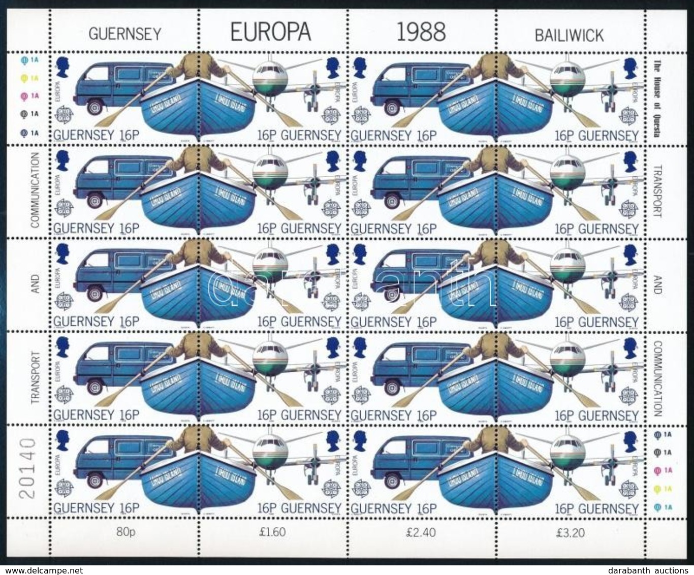 ** 1988 Europa CEPT Közlekedés és Kommunikáció Kisívsor Mi 417-420 - Altri & Non Classificati