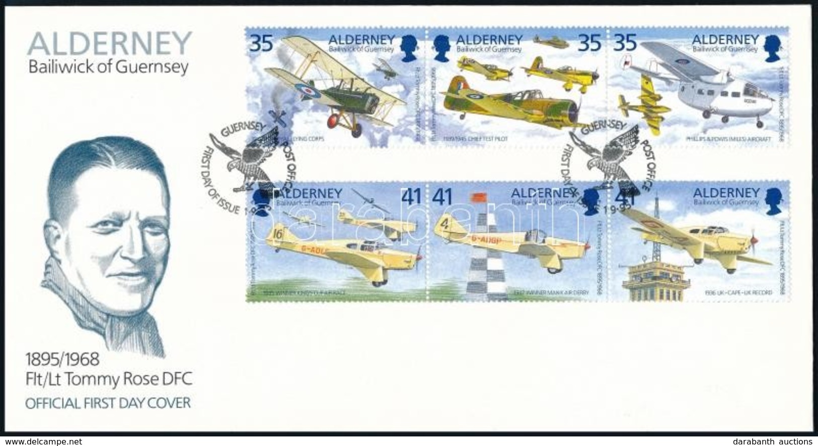 1995 Repülők Sor Hármascsíkokban FDC,
Airplanes Set In Stripe Of 3 FDC
Mi 83-88 - Autres & Non Classés