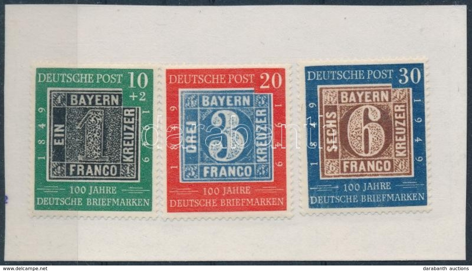 ** 1949 100 éves A Bélyeg Mi 113-115 (Mi EUR 100.-) - Autres & Non Classés