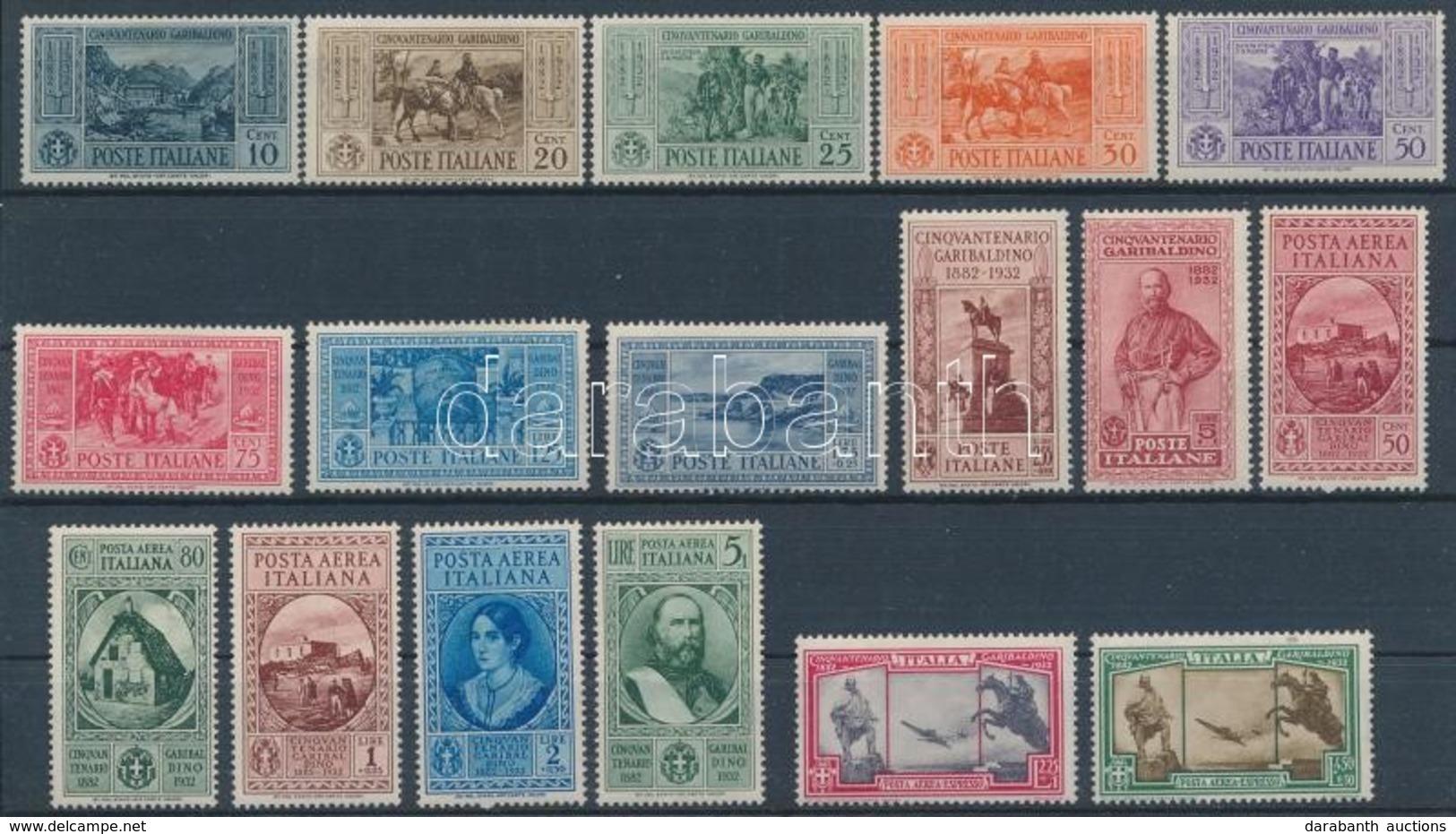 ** 1932 Garibaldi Mi 391-407 (Scott 600 USD, Mi EUR 280.-)  (Mi 391, 397, 404 Rozsdás) - Autres & Non Classés