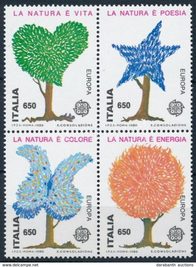 ** 1986 Europa CEPT Négyestömb,
Europa CEPT
Mi 1968-1971 - Autres & Non Classés