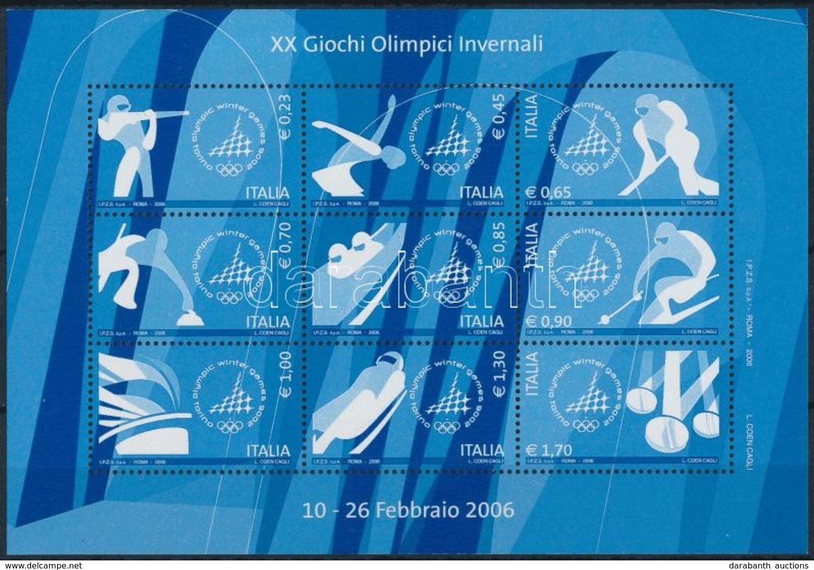 ** 2006 Téli Olimpia, Turin Kisív Mi 3081-3089 - Altri & Non Classificati