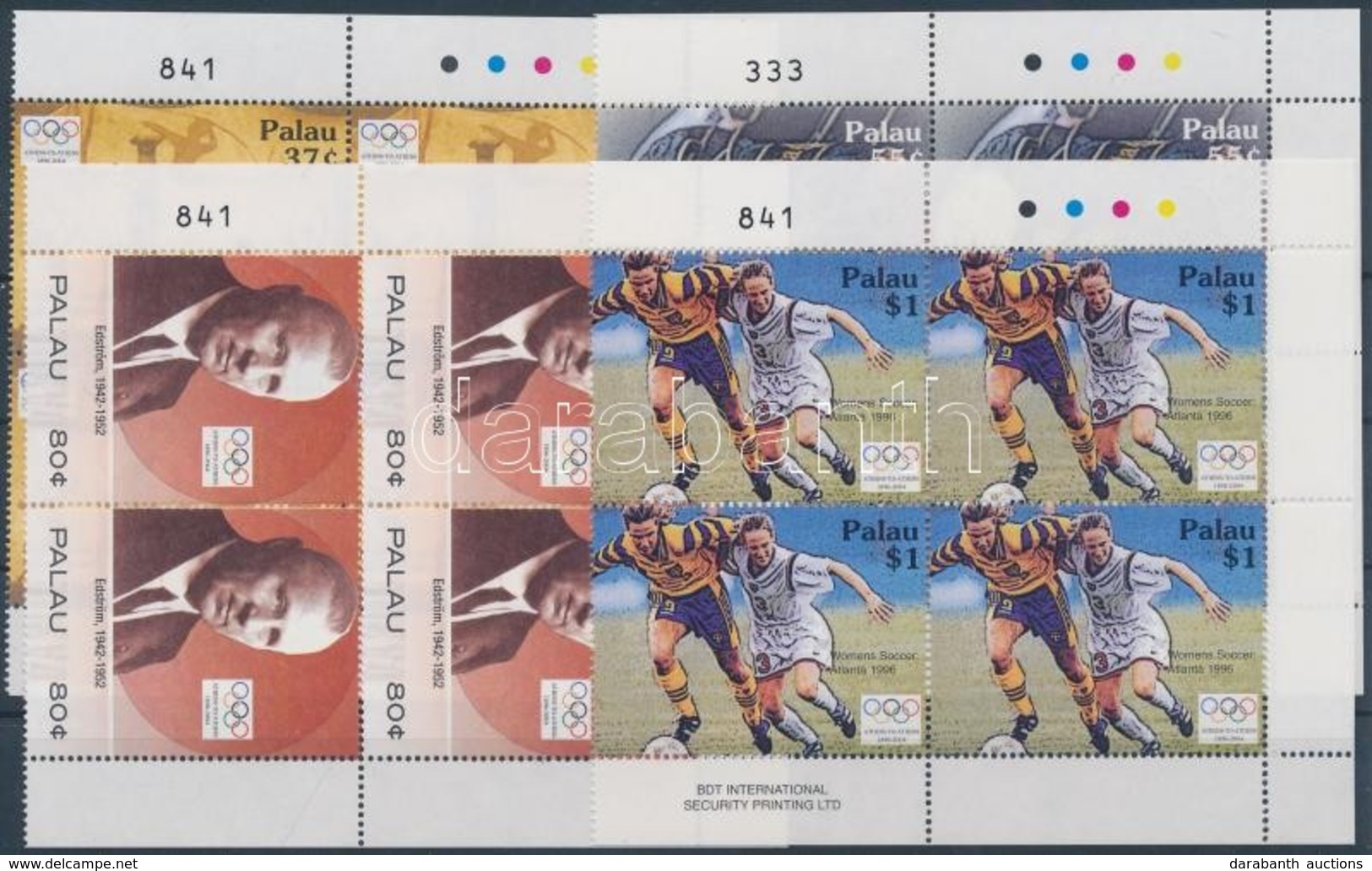 ** 2004 Olimpia Athén ívsarki Négyestömb Sor Mi 2362-2365 - Autres & Non Classés