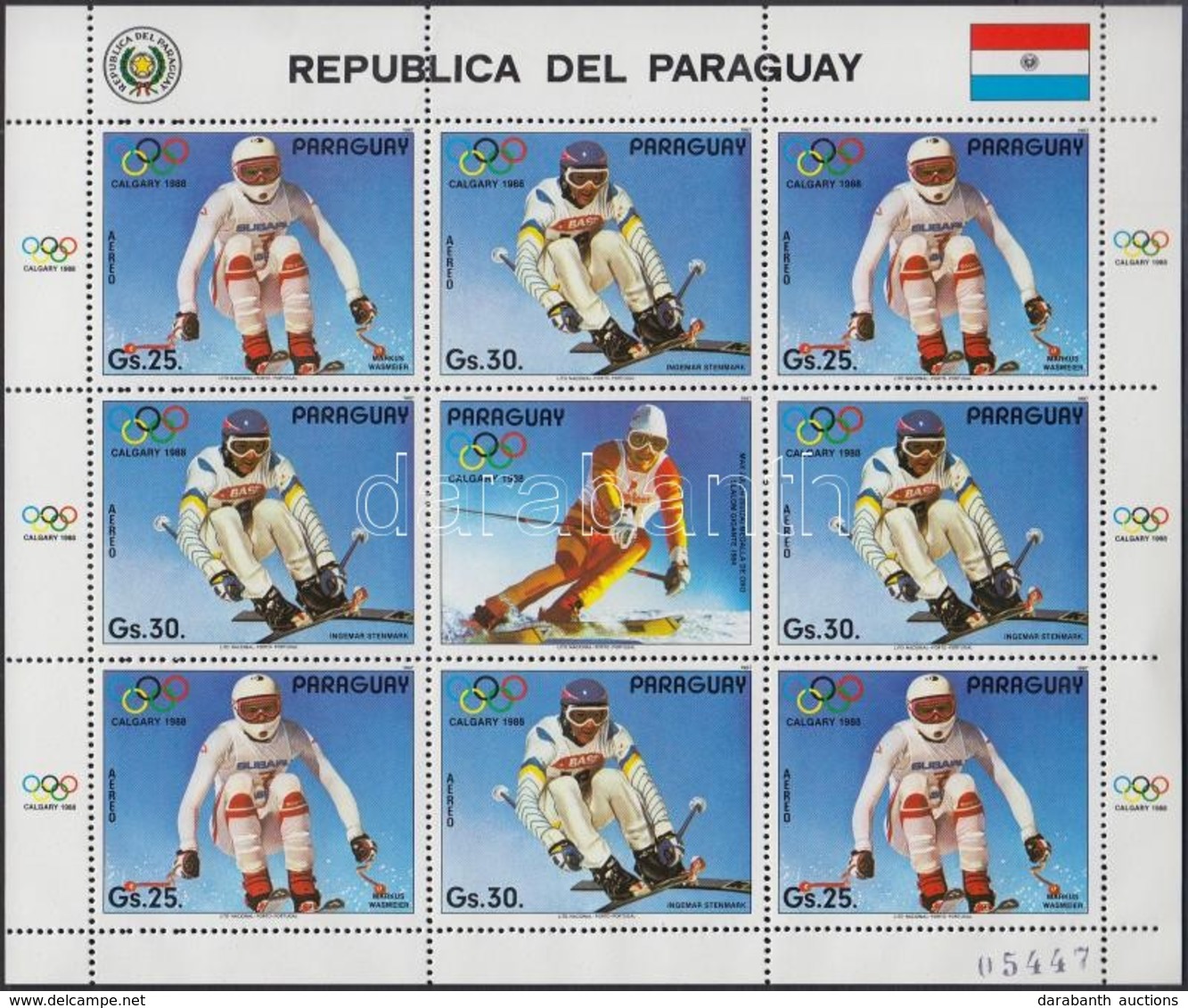 ** 1987 Téli Olimpia Kisív Mi 4114-4115 - Autres & Non Classés