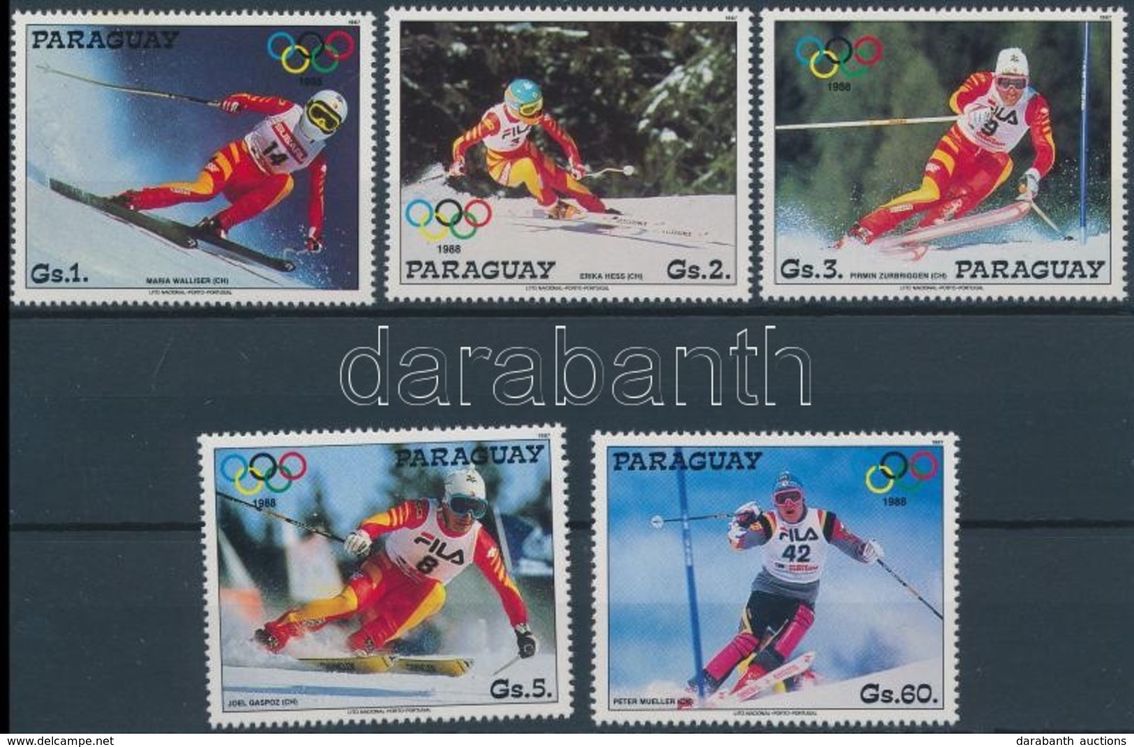 ** 1987 Téli Olimpia Sor Mi 4175-4179 - Other & Unclassified