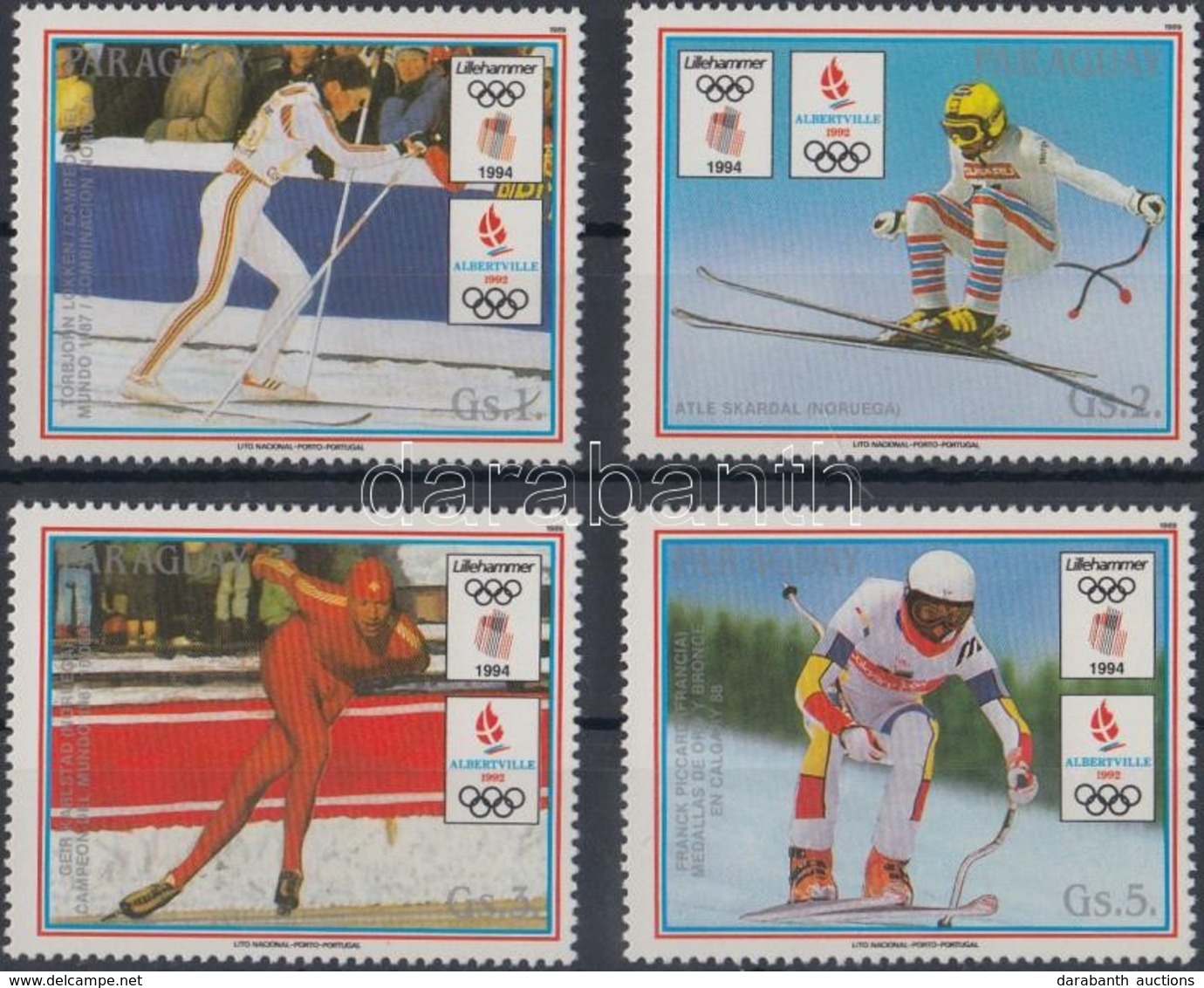 ** 1989 Téli Olimpia, Lillehammer 1994 Sor, A Záróérték Kisívben Mi 4323-4327 - Autres & Non Classés