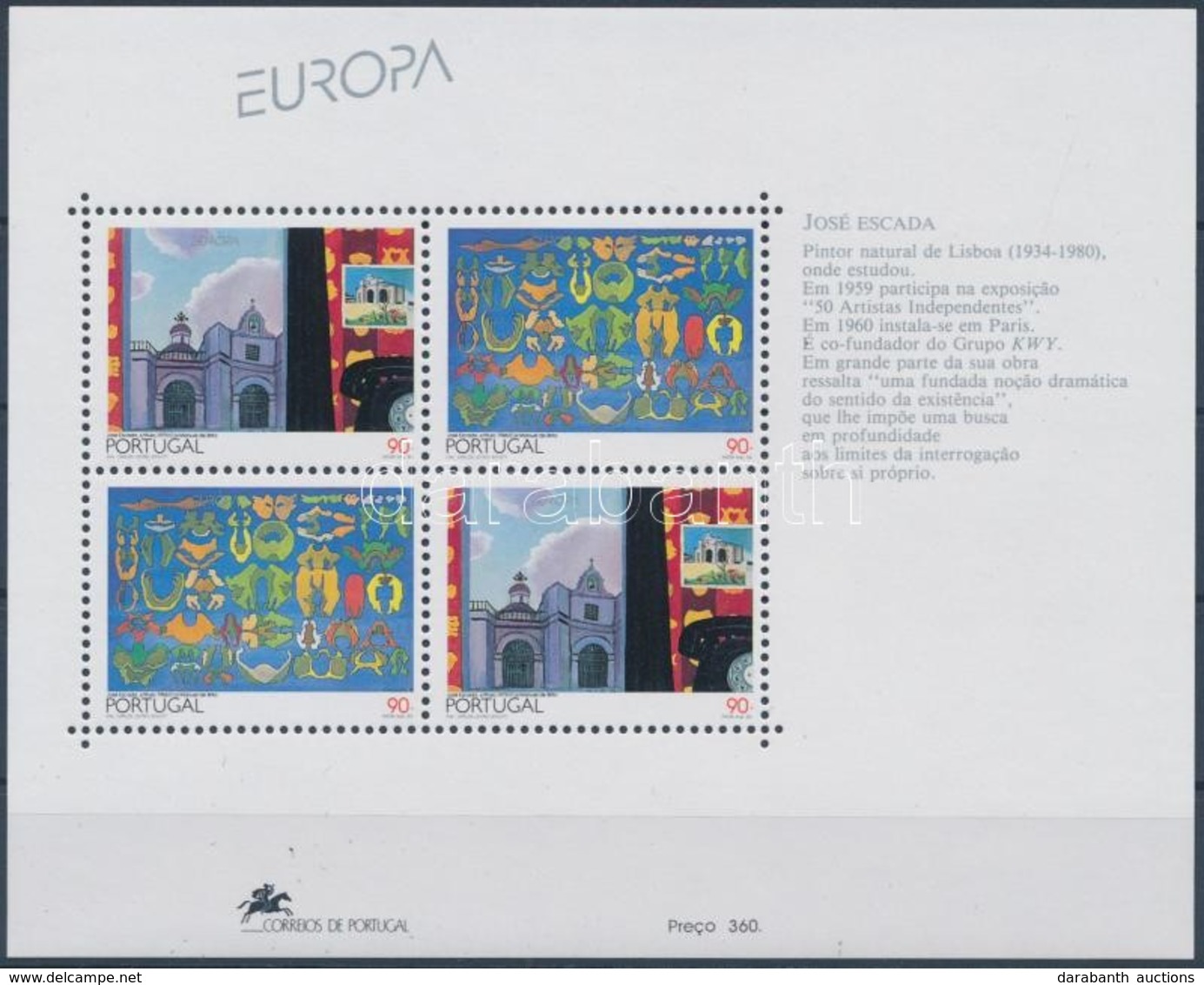 ** 1993 Europa CEPT: Kortárs Művészet Blokk Mi 93 - Autres & Non Classés