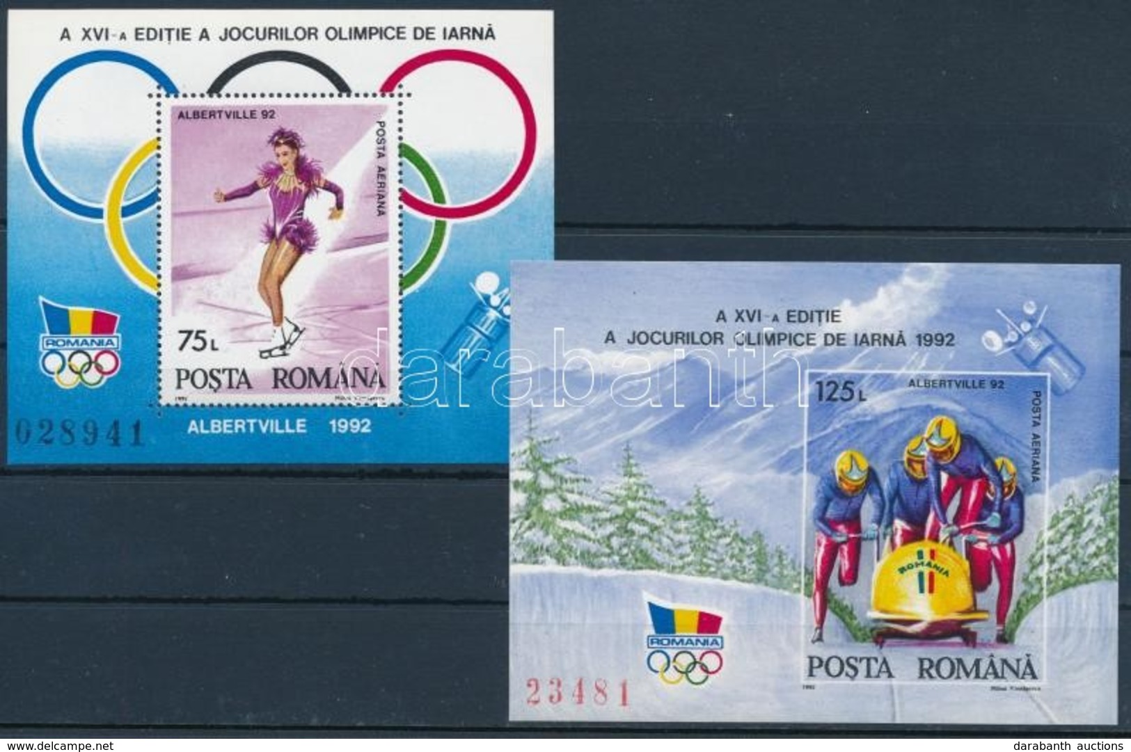 ** 1992 Téli Olimpia Blokk Sor  Mi 269-270 - Altri & Non Classificati