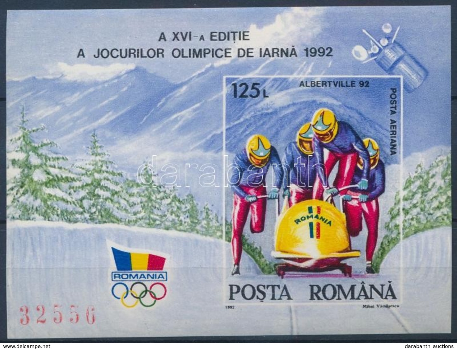 ** 1992 Téli Olimpia Vágott Blokk Mi 270 - Altri & Non Classificati