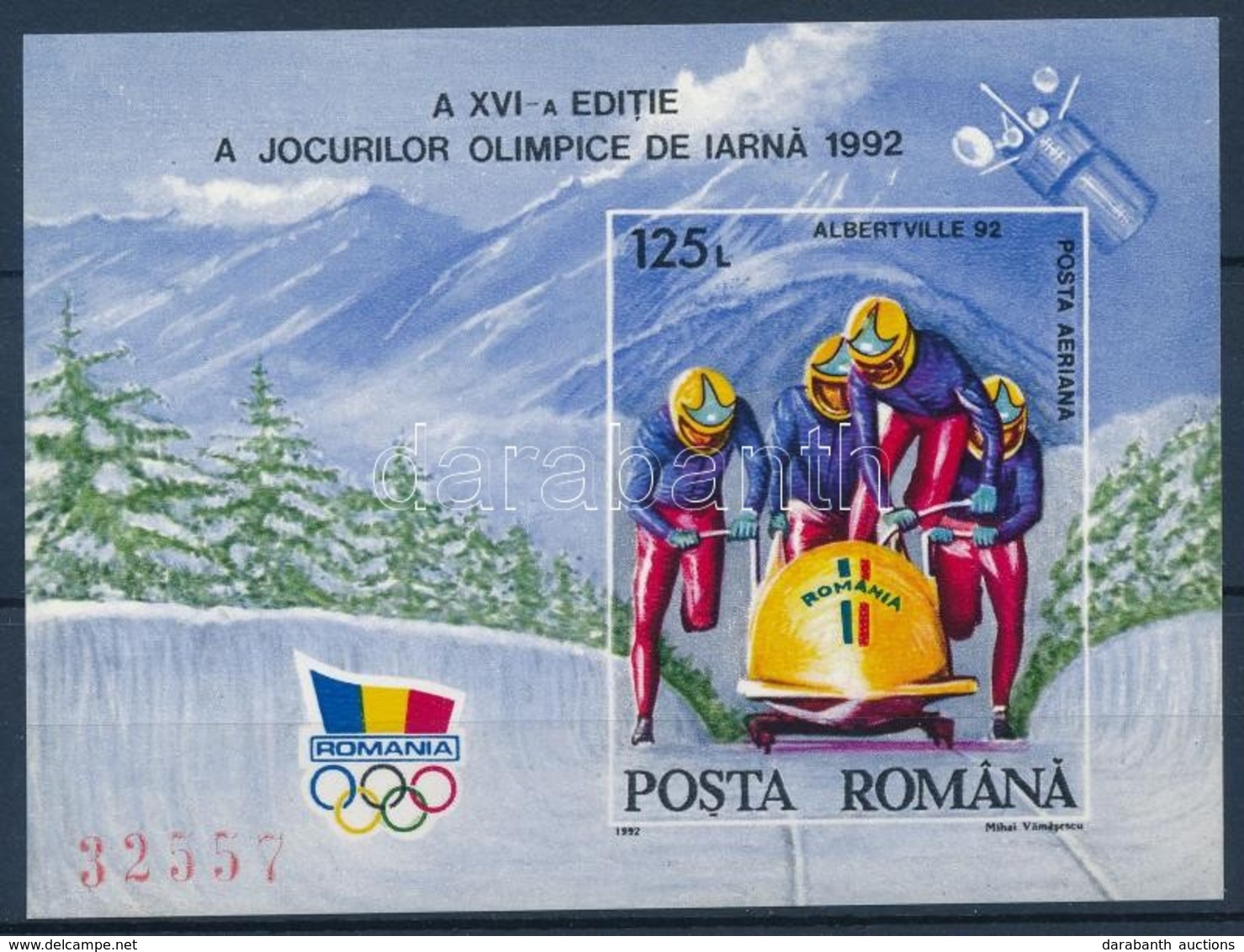 ** 1992 Téli Olimpia Vágott Blokk Mi 270 - Autres & Non Classés