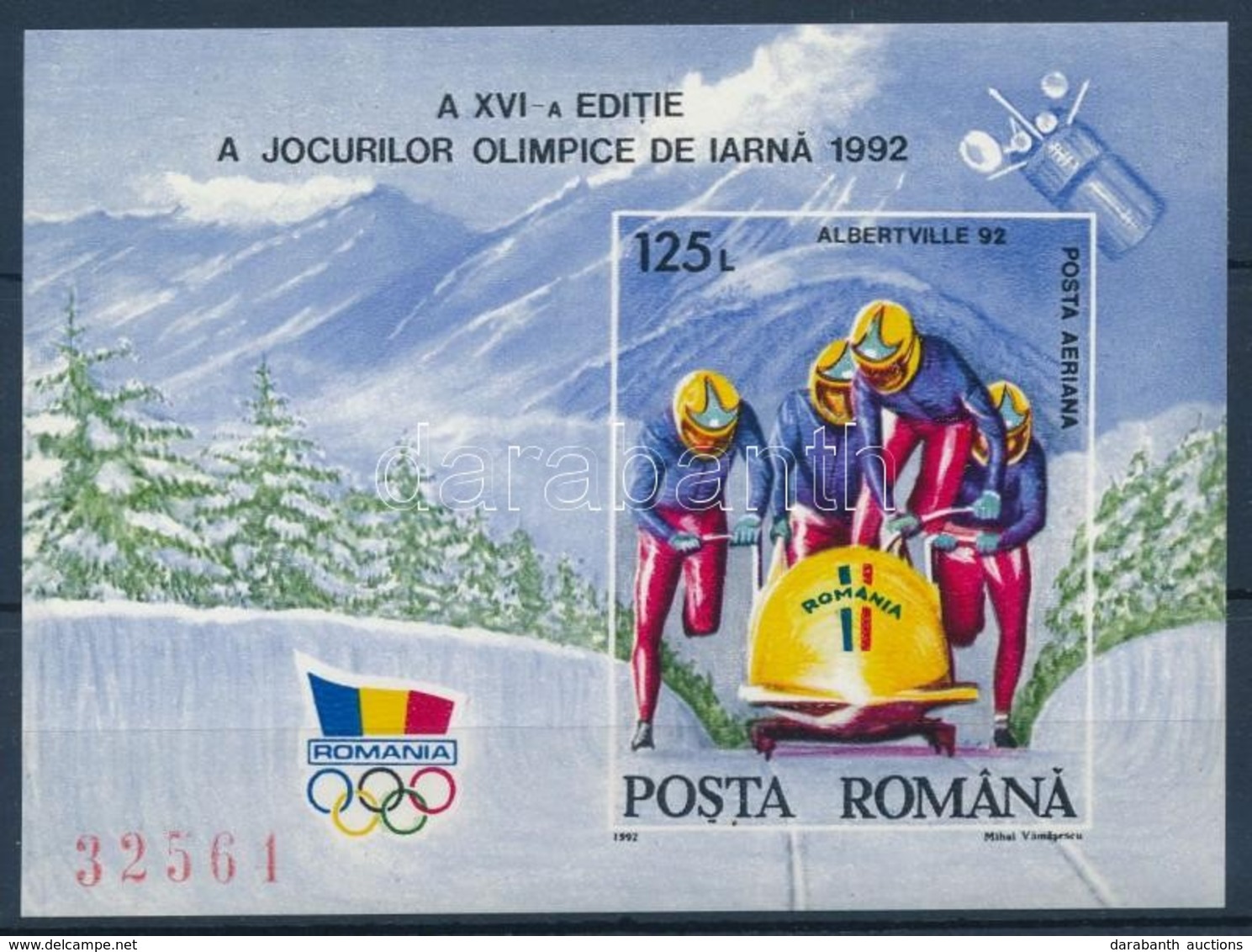 ** 1992 Téli Olimpia Vágott Blokk Mi 270 - Autres & Non Classés