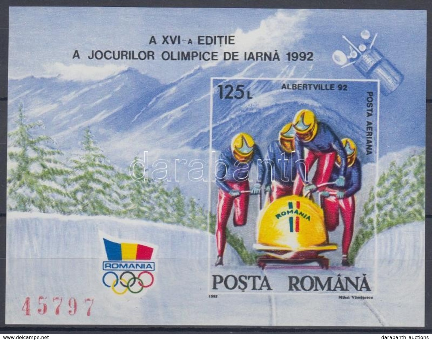 ** 1992 Téli Olimpia: Albertville Vágott Blokk Mi 270 - Altri & Non Classificati