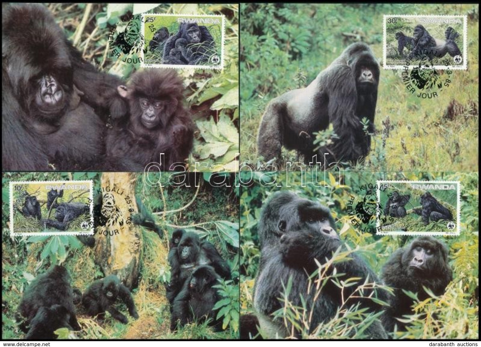 1985 WWF: Gorilla Sor 4 Db CM-en,
WWF Gorilla Set On 4 CM
Mi 1292-1295 - Autres & Non Classés