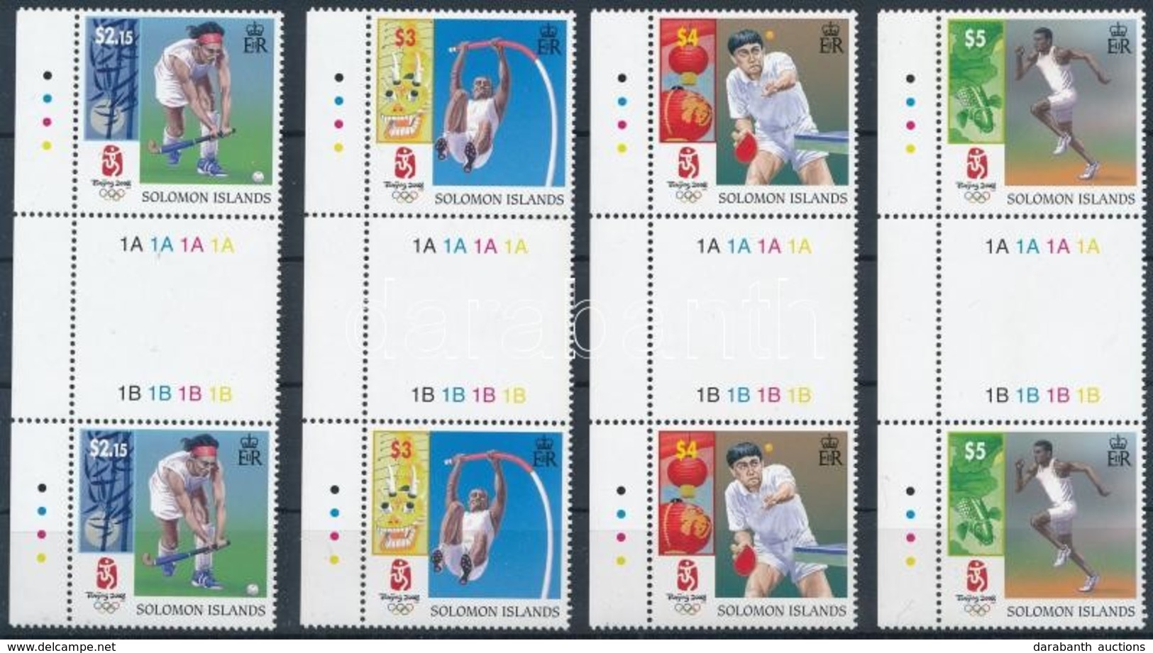 ** 2008 Nyári Olimpia Sor ívközéprészes Párokban Mi 1374-1377 - Altri & Non Classificati