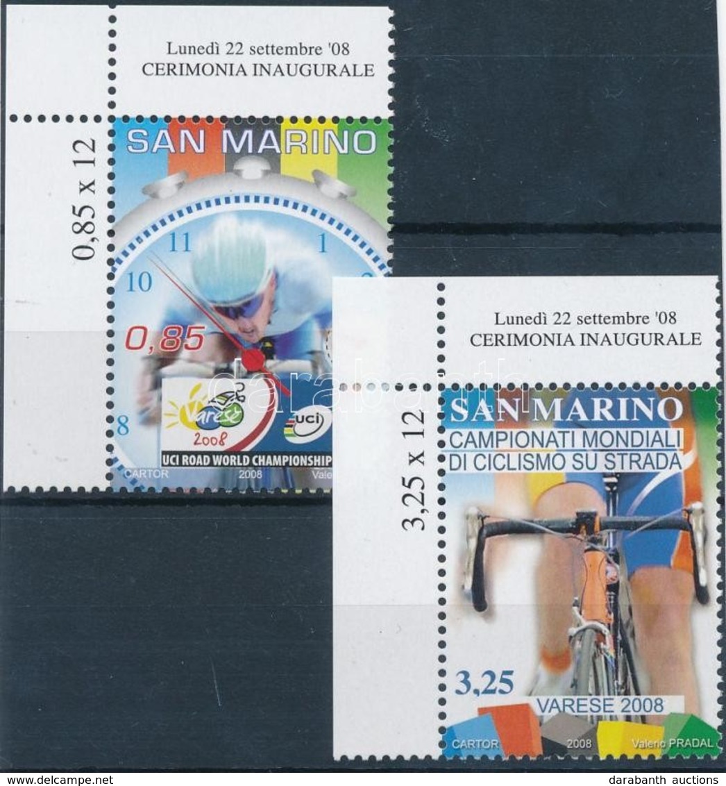 ** 2008 Országúti Kerékpár VB ívsarki Sor Mi 2349-2350 - Autres & Non Classés