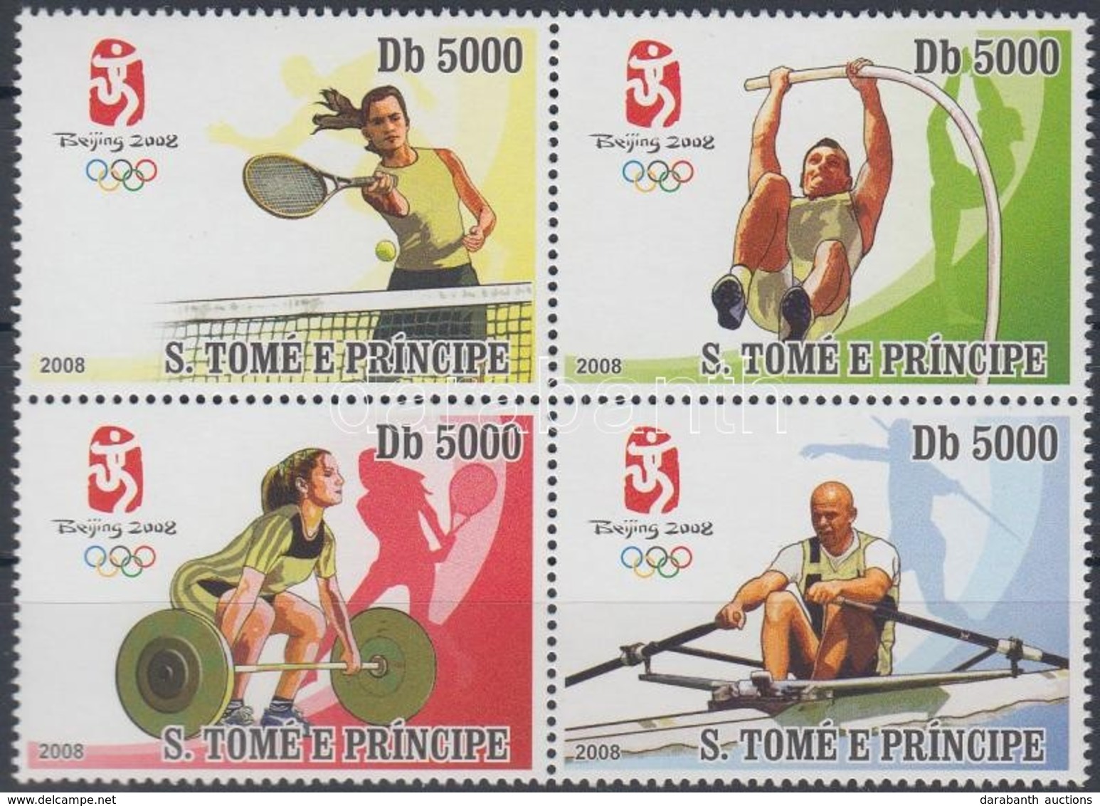 ** 2008 Nyári Olimpiai Játékok, Peking Négyestömb Mi 3412-3415 - Autres & Non Classés