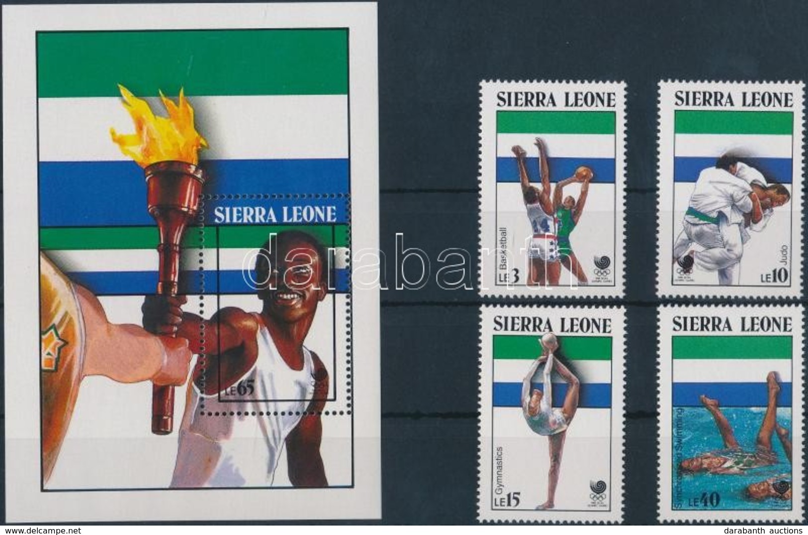 ** 1987 Nyári Olimpia, Szöul Sor Mi 1092-1095 + Blokk 77 - Autres & Non Classés