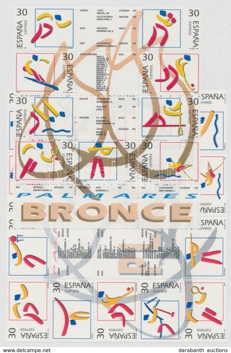 ** 1995-1996 Ezüst és Bronz érmes Olimpikonok 20-as és 15-ös Tömb Mi 3220-3233 + 3267-3275 - Autres & Non Classés