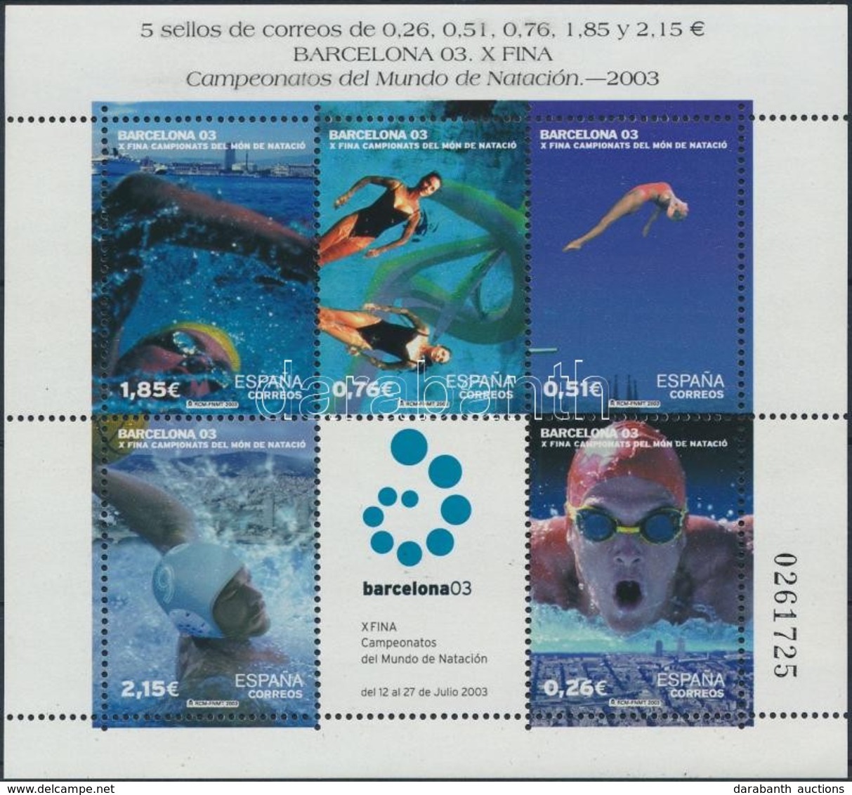 ** 2003 Úszó-világbajnokság Blokk Mi 117 - Autres & Non Classés